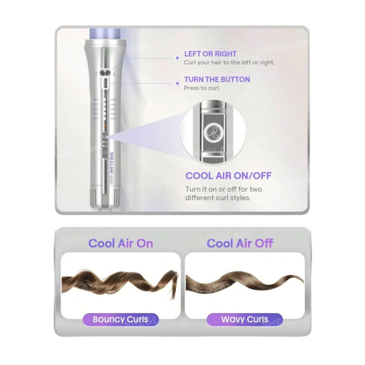 حالت دهنده مو شیگلم Cool Lock Airflow سایز 25 میلی متر