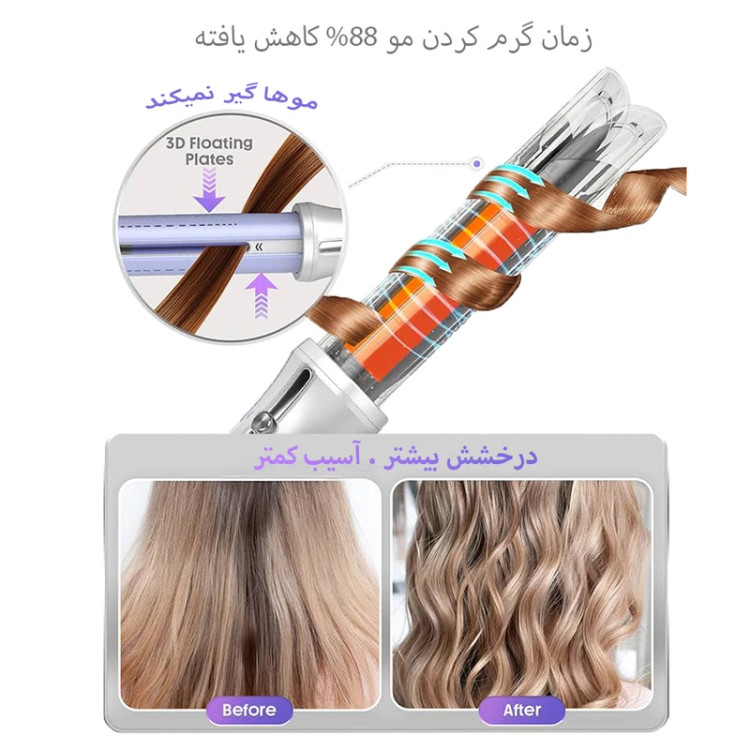 حالت دهنده مو شیگلم Cool Lock Airflow سایز 25 میلی متر
